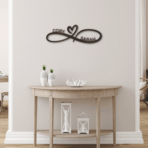 Personalized  Infinity Couples Wall Art